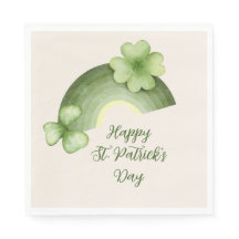 Día de San Patricio - Arcoíris de Trébol de Acuare