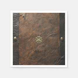 Servilleta De Papel Día de San Patricio, cuero marrón