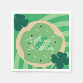 Servilleta De Papel Día de San Patricio Donut de Trébol Verde Partido