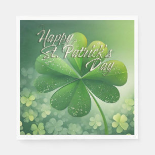 Servilleta De Papel Día de San Patricio Feliz tréboles verdes (7) c