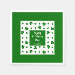 Servilleta De Papel Día de San Patricio Irlanda bendice patrón de Sham