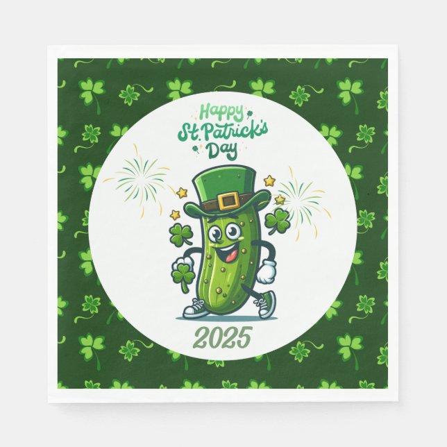 Servilleta De Papel Día de San Patricio Pickle 2025 (Anverso)