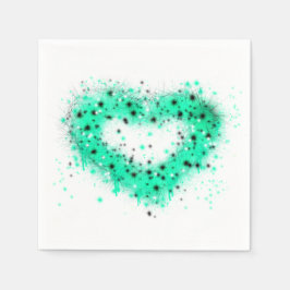 Servilleta De Papel día de San Patricio | pintura en spray corazón bri