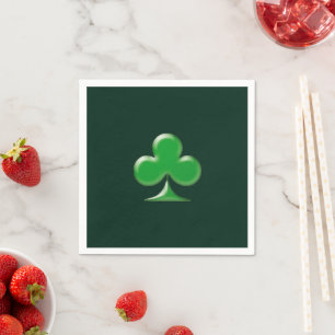 Servilleta De Papel Día de San Patricio trébol verde oscuro irlandés