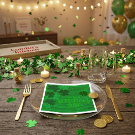 Servilleta De Papel Día de San Patricio Tréboles superpuestos Personal
