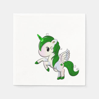 Servilleta De Papel Día de San Patricio, Unicornio Pegasus
