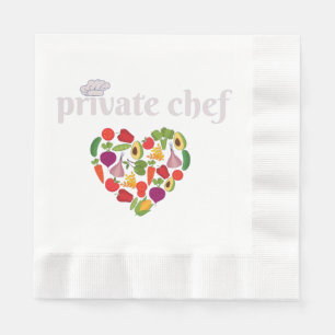 Servilleta De Papel Día de San Valentín de Amante de Comida del Chef P