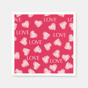 Servilleta De Papel Día de San Valentín de AMOR sin soldadura raspado