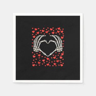 Servilleta De Papel Día de San Valentín de cumpleaños de Skeleton Hand