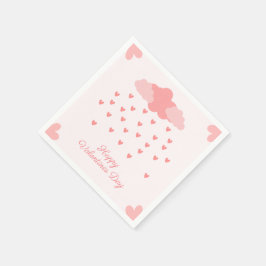 Servilleta De Papel Día de San Valentín de Pareja Delight de Lluvia Ca