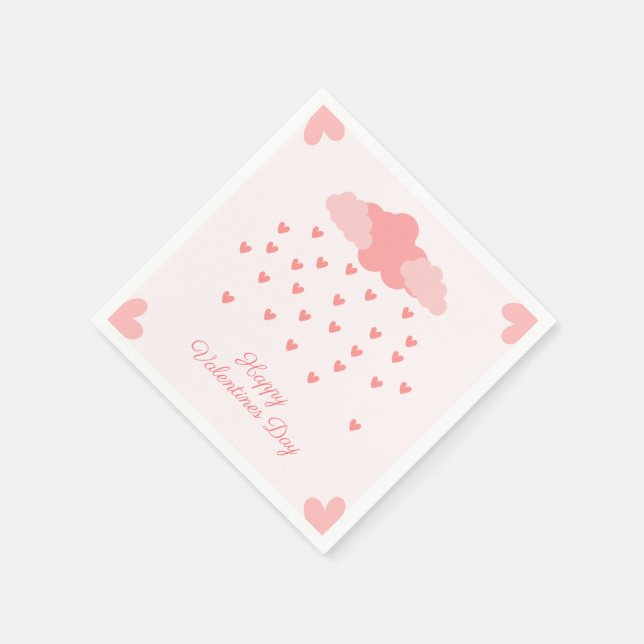 Servilleta De Papel Día de San Valentín de Pareja Delight de Lluvia Ca (Borde)