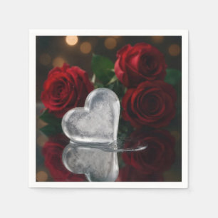 Servilleta De Papel Día de San Valentín Derritiendo Hielo Calor Con Ro