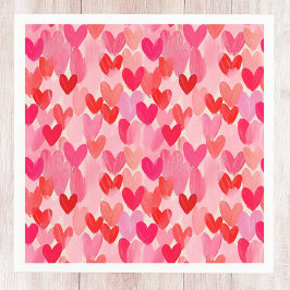 Servilleta De Papel Día de San Valentín Multi Hearts Pattern Love