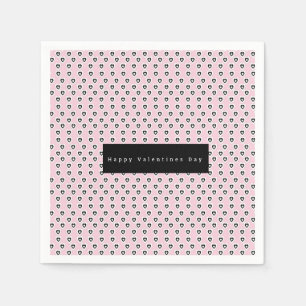 Servilleta De Papel Día de San Valentín Patrón de Corazones Mini Rosa