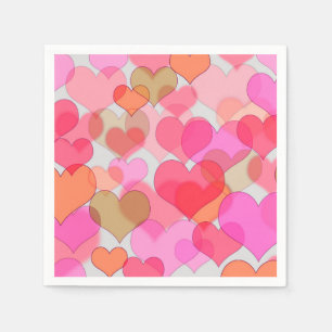 Servilleta De Papel Día de San Valentín romántico Amor Valentín Querid