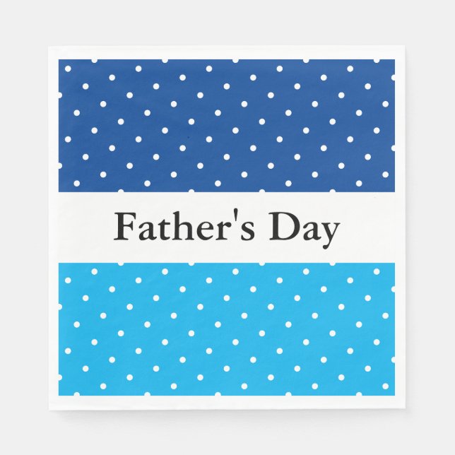 Servilleta De Papel Día del Padre Diversión cielo profundo azul franja (Anverso)