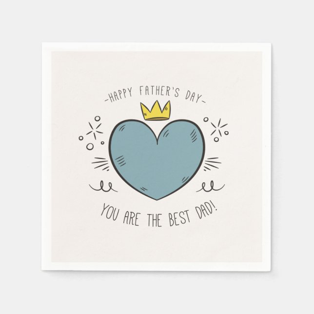 Servilleta De Papel Día del Padre Feliz | Napkin (Anverso)