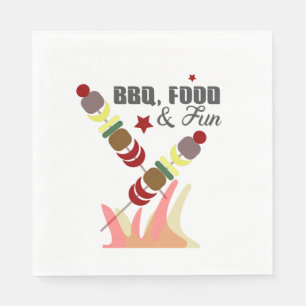 Servilleta De Papel Día del Padre Papá Abuelo Parrillada BBQ