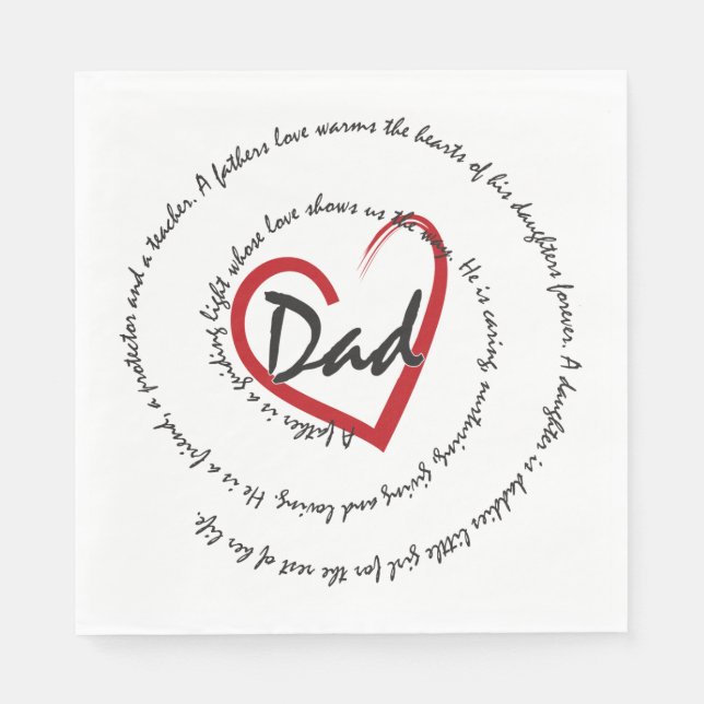 Servilleta De Papel Día del Padre - Papás (Anverso)