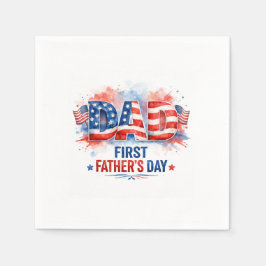 Servilleta De Papel Día del Padre Patriótico