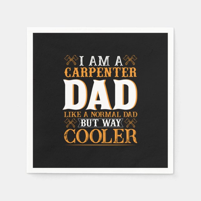 Servilleta De Papel Día del Padre Soy un papá carpintero (Anverso)