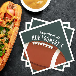 Servilleta De Papel Día del partido de fútbol Verde oscuro