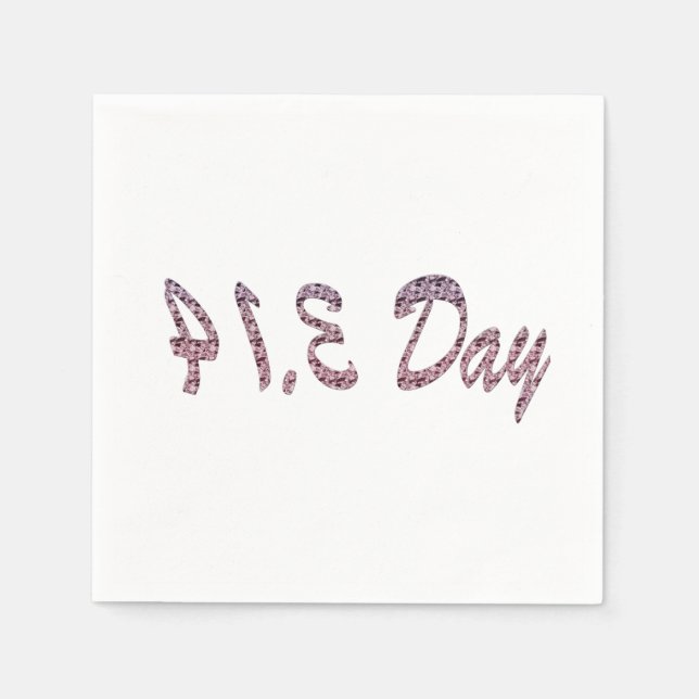 Servilleta De Papel Día del Pi Rosa (Anverso)