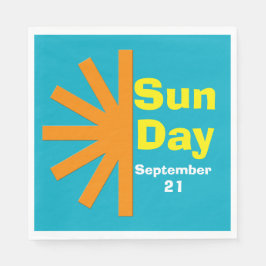 Servilleta De Papel Día Del Sol Para La Energía Solar