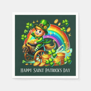 Servilleta De Papel Día feliz de San Patricio fiesta personalizable