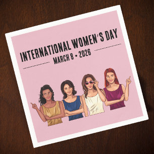 Servilleta De Papel Día Internacional de la Mujer