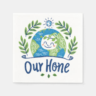 Servilleta De Papel Día Mundial del Medio Ambiente - Feliz Ilustracion