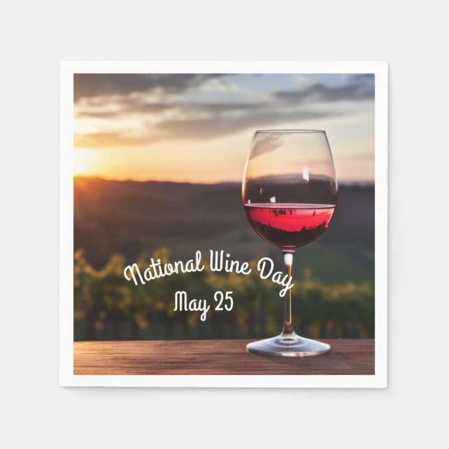 Servilleta De Papel Día Nacional del Vino (Anverso)