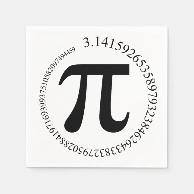 Servilleta De Papel Día Pi (π) (Anverso)