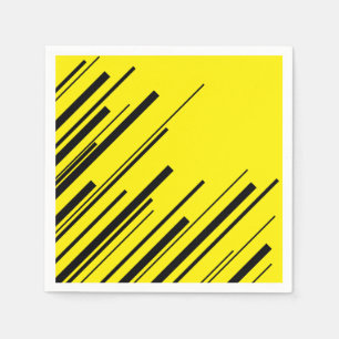 Servilleta De Papel Diagonales en Amarillo y Negro