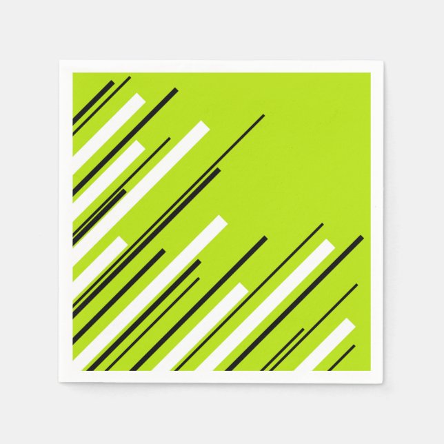 Servilleta De Papel Diagonals - Lime Green (Anverso)