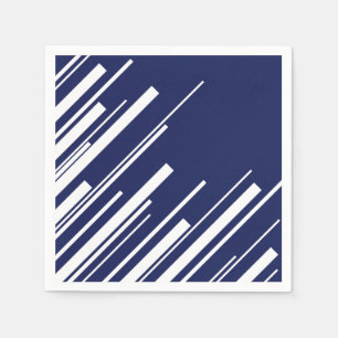 Servilleta De Papel Diagonarios - Azul y blanco