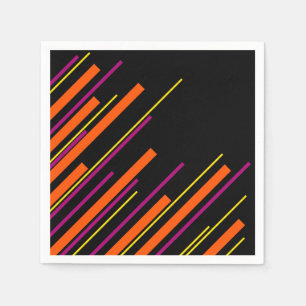 Servilleta De Papel Diagonarios - Negro, rosa, Naranja y amarillo