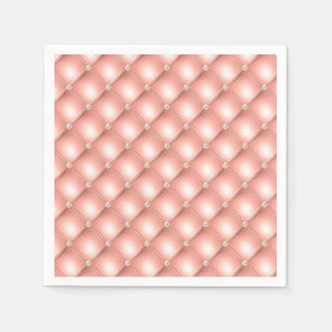 Servilleta De Papel Diamante Atrapado Rosa Dorado Lujo Rosa