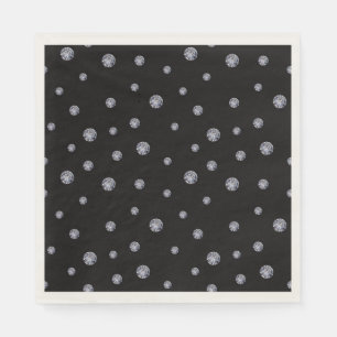 Servilleta De Papel Diamantes de imitación de negro