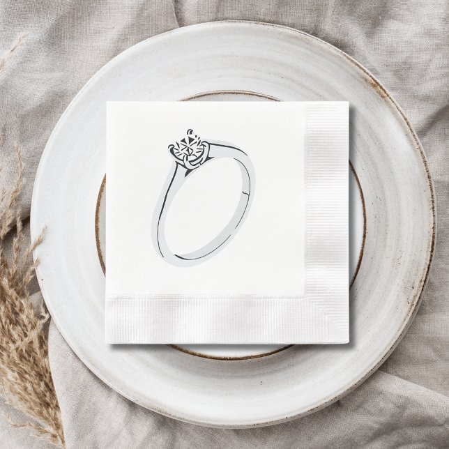 Servilleta De Papel Diamond Engagement Ring (Subido por el creador)