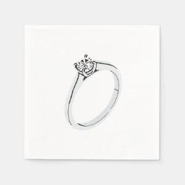 Servilleta De Papel Diamond Engagement Ring