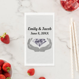 Servilleta De Papel Diamond Hands Boda