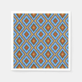 Servilleta De Papel Diamond Pattern Blue Red Yellow Green 