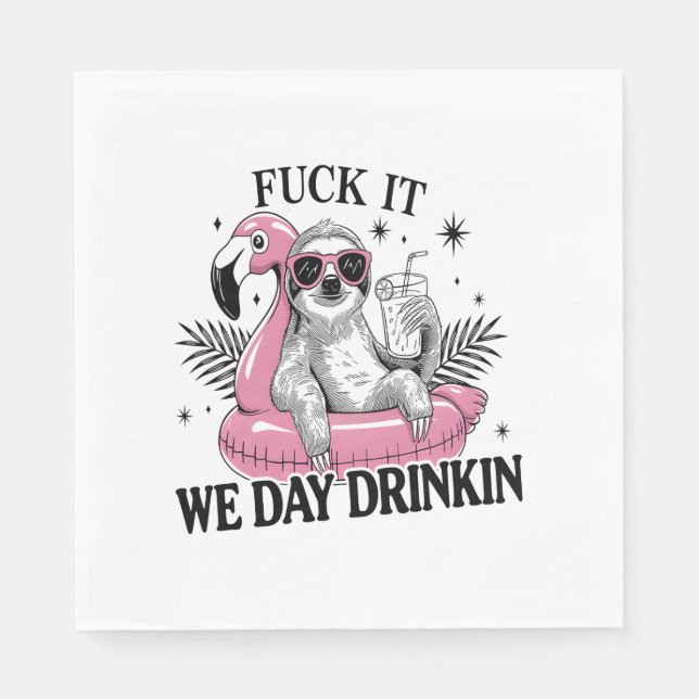 Servilleta De Papel Días de bebida Sloth (Anverso)