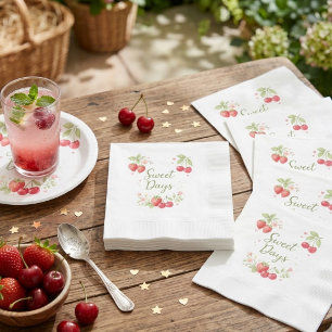 Servilleta De Papel Días Dulces Frutas Florales Acuarela