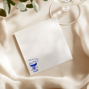 Servilleta De Papel Dibujado a Mano Cheers Doodle Cóctel Fiesta de Cum