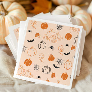 Servilleta De Papel Dibujado a mano pequeña calabaza Cute Baby shower
