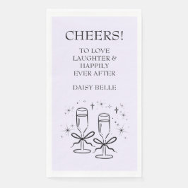 Servilleta De Papel Dibujo a mano Despedida de soltera Púrpura