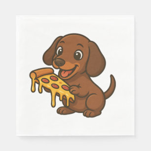 Servilleta De Papel Dibujo animado de perro salchicha lindo amante de 