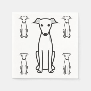 Servilleta De Papel Dibujo animado del perro del galgo italiano